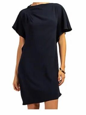 Trina Turk promising cowl neck dress size large indigo